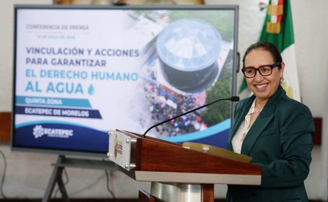 Azucena Cisneros destaca aumento en el suministro de agua en la Quinta Zona. Foto: Especial