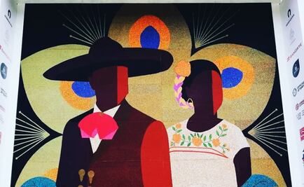 Wixarika artisans create the world's biggest beaded mural