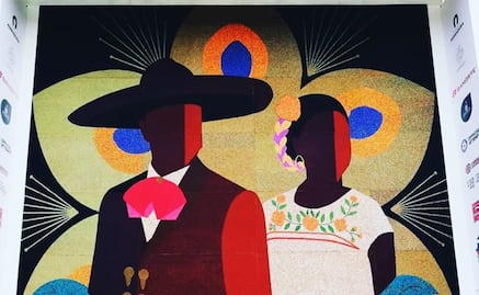 Wixarika artisans create the world's biggest beaded mural