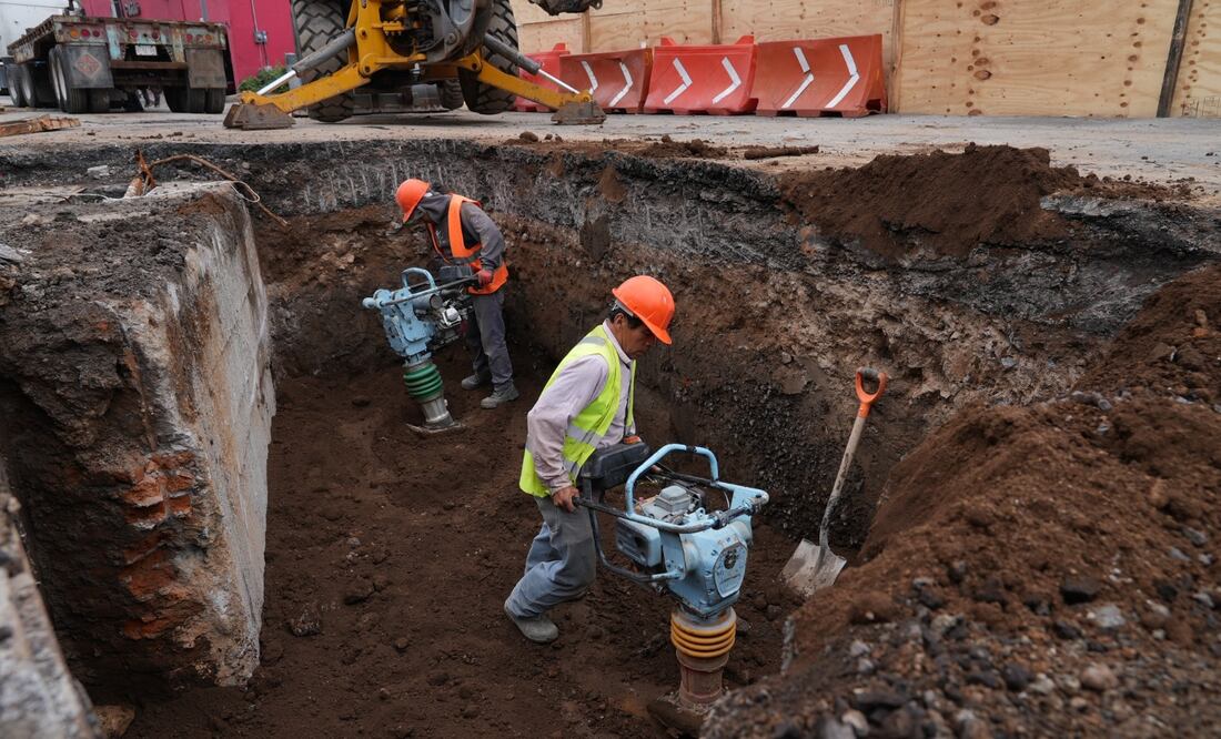 Concluyen obras de reparación del socavón de la alcaldía Iztacalco. (Foto: especial)