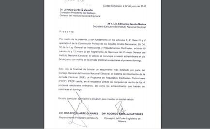 Partidos piden al INE sesión de seguimiento el 4 de junio