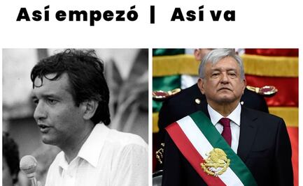 Morena recuerda con foto cómo empezó AMLO… y así va como presidente de México