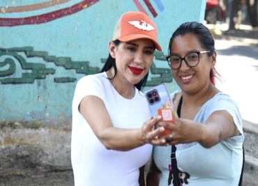 Sandra Cuevas de Movimiento Ciudadano inicia 'Naranjeo' en la Ciudad de México