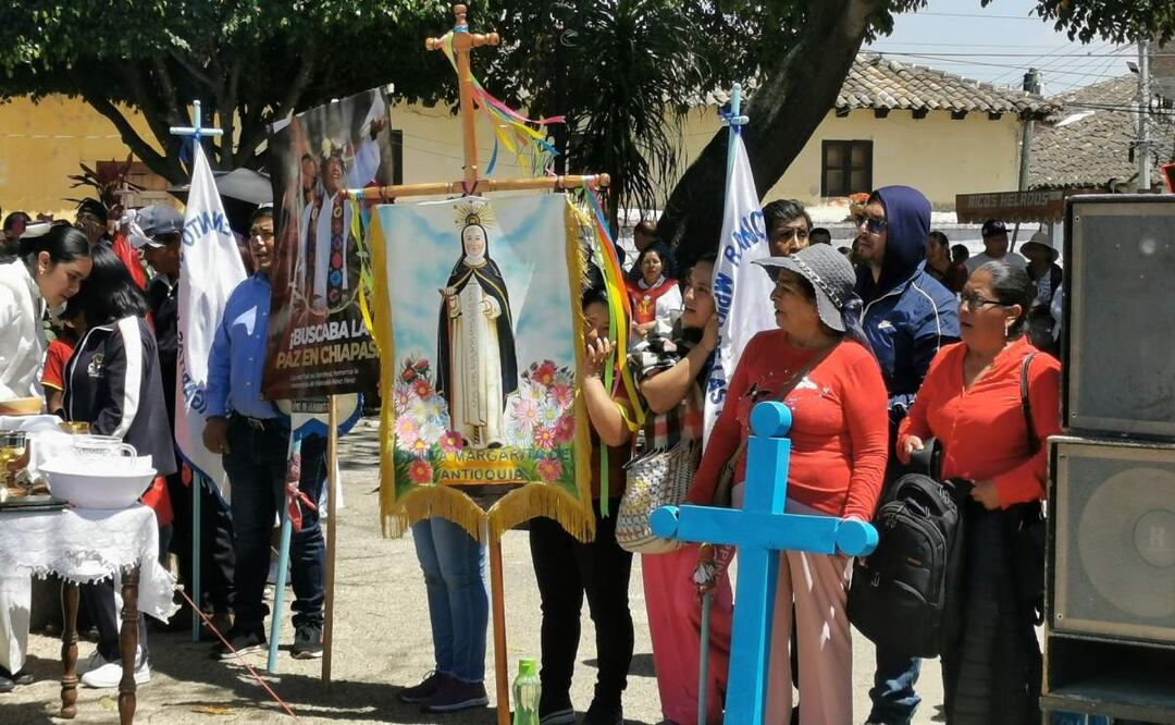 Fieles católicos realizaron una peregrinación por la paz y tranquilidad de Chiapas (07/03/2025). Foto: Fredy Martín Pérez / EL UNIVERSAL