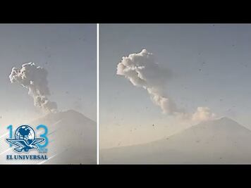 Se registra explosión en Popocatépetl