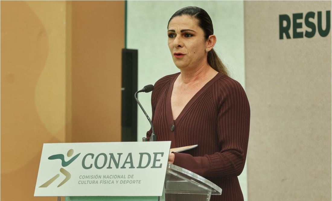 Ana Guevara en conferencia de prensa. FOTO: @CONADE