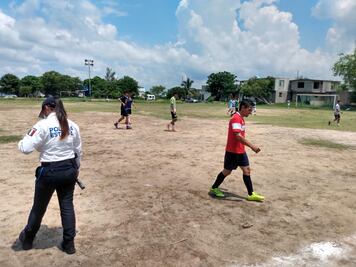 Suspenden policías estatales partido de futbol en Tamaulipas por Covid