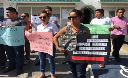 Periodistas se manifiestan en Comisión de Derechos Humanos de Q.Roo