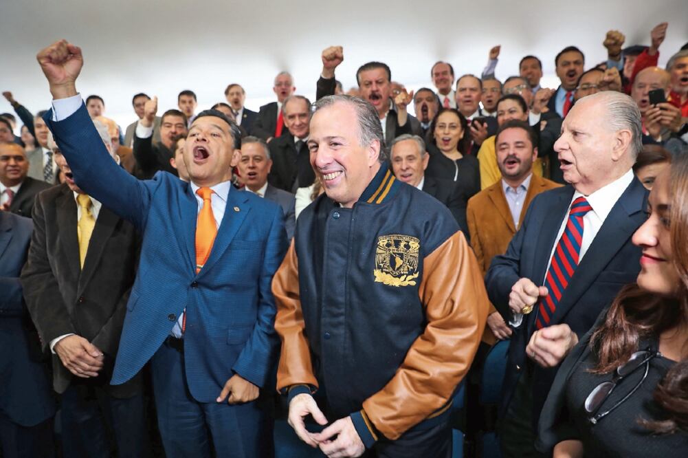 José Antonio Meade se reunió con abogados en la Facultad de Derecho de la UNAM. Foto: JUAN CARLOS REYES. EL UNIVERSAL