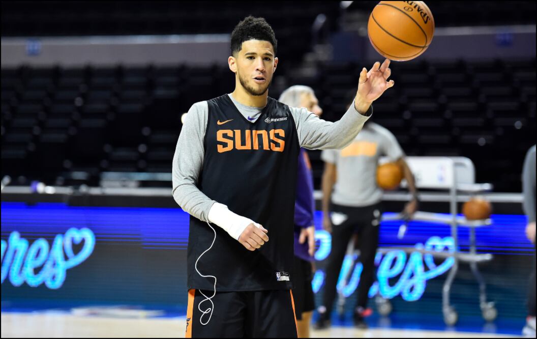 Devin Booker, la estrella de los Suns, en la Arena Ciudad de México (Imago7).