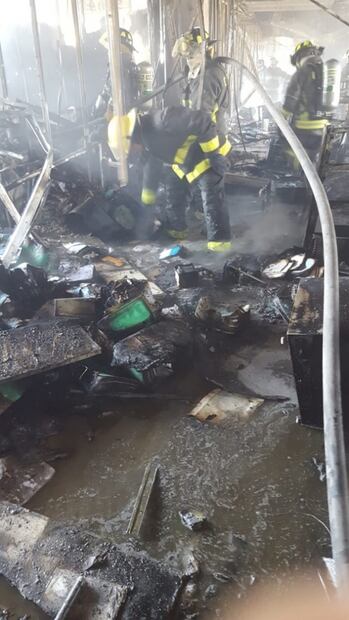 Así quedaron las oficinas de Conagua tras el incendio de hoy