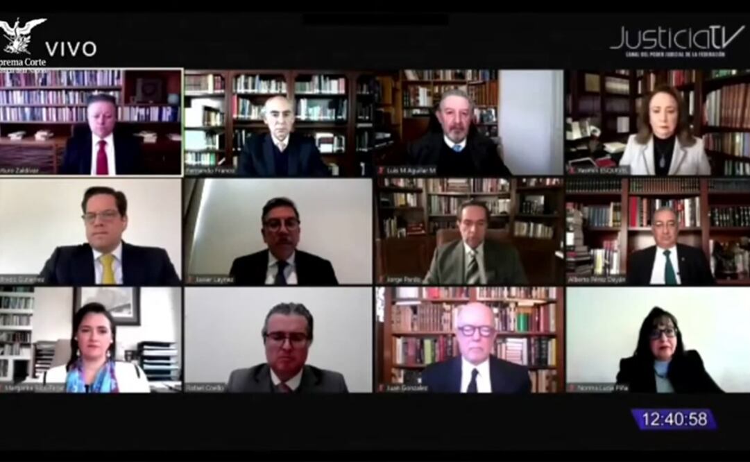 El Pleno de la Suprema Corte guardó un minuto de silencio. FOTO: captura de pantalla