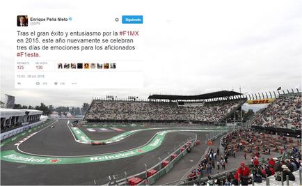 Peña Nieto aplaude el inicio del GP de México 2016 
