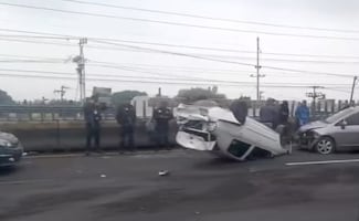 Registran choque múltiple en México-Pachuca; reportan cuatro lesionados