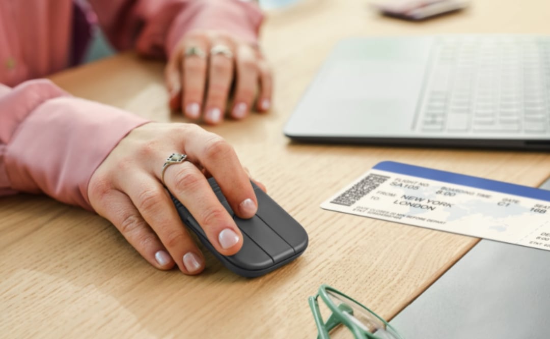 Logitech Mobi Fold: un mouse que cambia de forma y cabe en donde sea. Imagen: Logitech