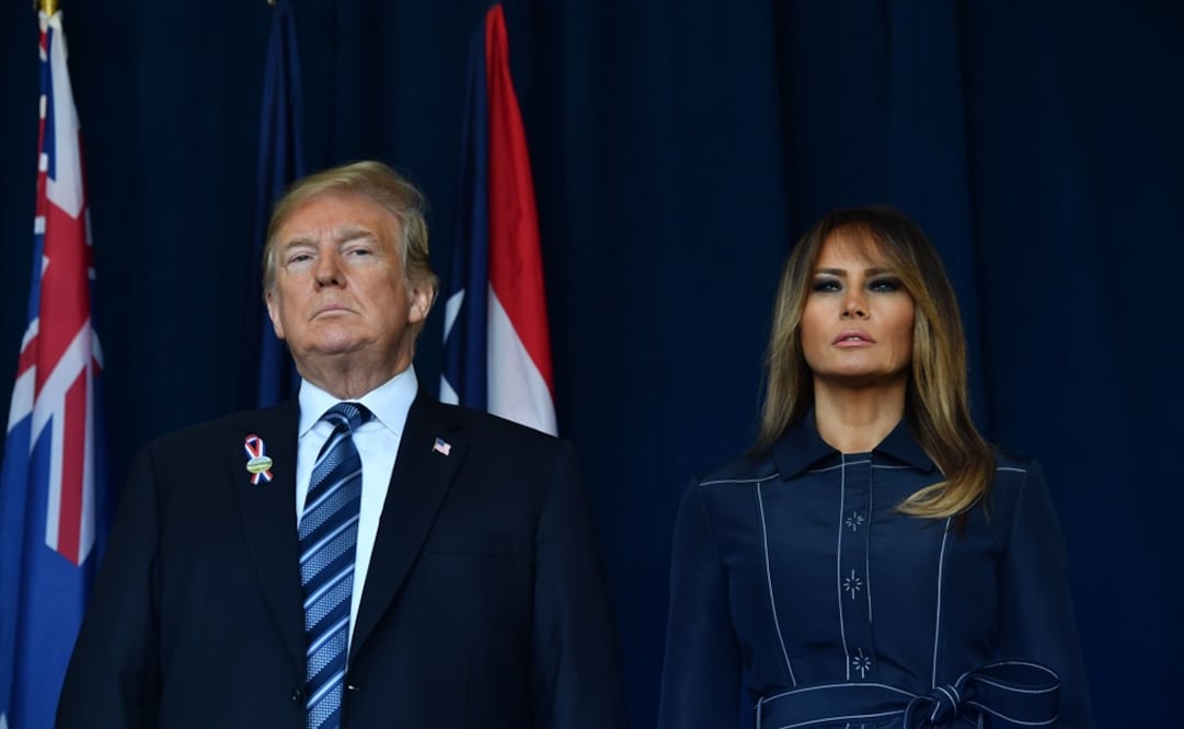 El presidente de Estados Unidos, Donald Trump y su esposa Melania (Foto: AFP)