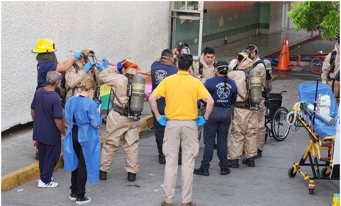 Desalojan el Hospital General de Culiacán por intoxicación de un paciente que contagió a 3 médicos y un paramédico (16/11/2024). Foto: Especial