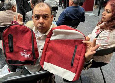 Vengo a proponer una solución, sin pedir nada; fabricante de mochilas durante audiencia con Delfina Gómez