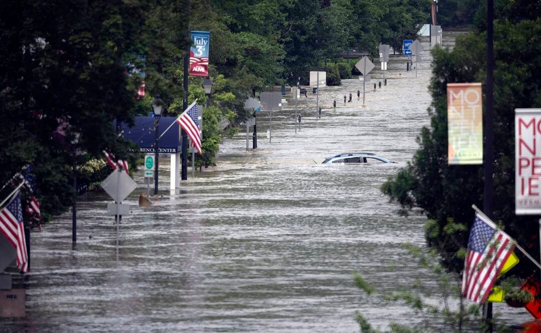 Inundación de este martes en Vermont, Estados Unidos. Foto: EFE