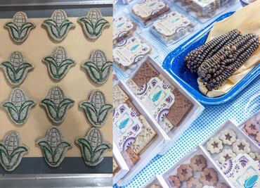 Azulejos del maíz: la empresa mexicana que hace repostería con maíz azul