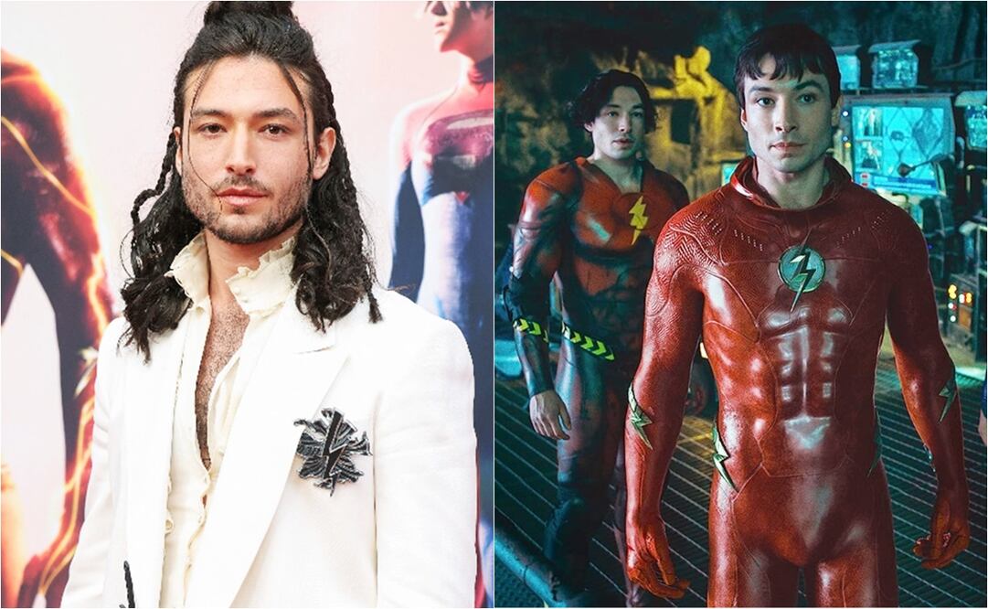 El actor Ezra Miller  da vida a Barry Allen, "Flash", en la cinta de DC Comics.
Fotos: AFP e IMDb