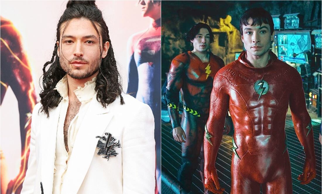 El actor Ezra Miller da vida a Barry Allen, "Flash", en la cinta de DC Comics.
Fotos: AFP e IMDb