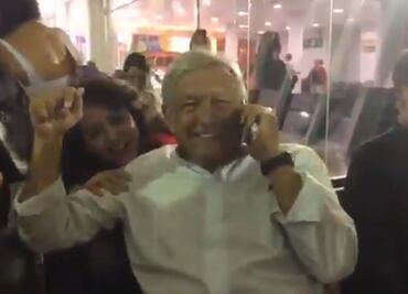 AMLO llama a marido de mujer que se encontró en aeropuerto