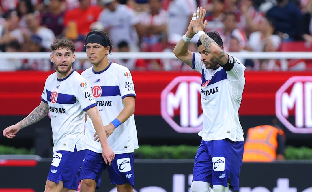 Alexis Vega en festejo de gol con Toluca, durante la Jornada 1 del Apertura 2026 ante Chivas - Foto: Imago7