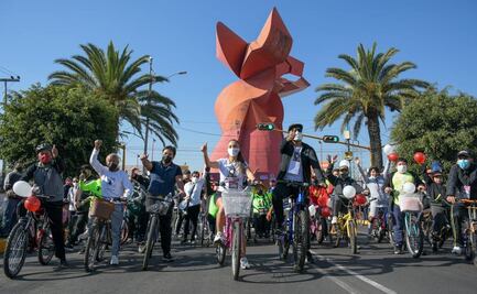 Neza retoma actividades colectivas y celebra su primer paseo ciclista dominical