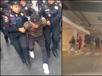 VIDEOS: “¡Me duele!” captan a ladrón herido y momento de la persecución en plaza Mitikah