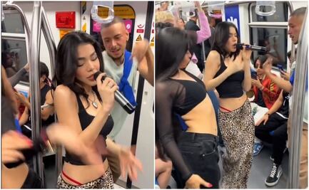 Kenia Os sorprende a fans con show en vagón del metro de Monterrey: VIDEO