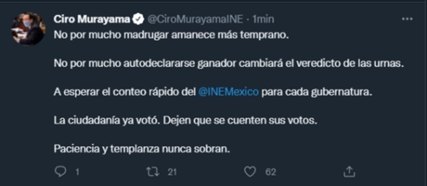 Murayama señala que encuestas de salida no sirven para estimar ganadores