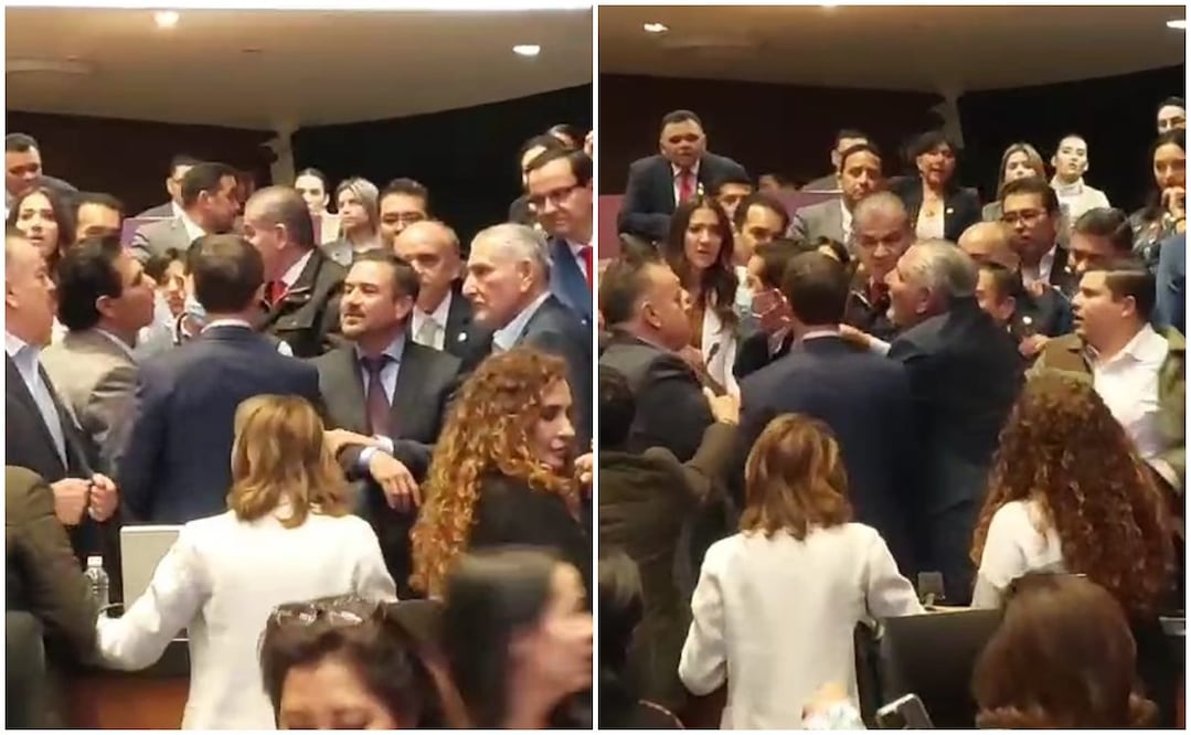 Adán Augusto López protagoniza pelea en el Senado. Foto: Captura de video.