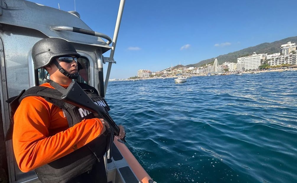 Autoridades despliegan elementos de seguridad en Puerto Vallarta. Febrero 2026. Foto: Juan Carlos Williams