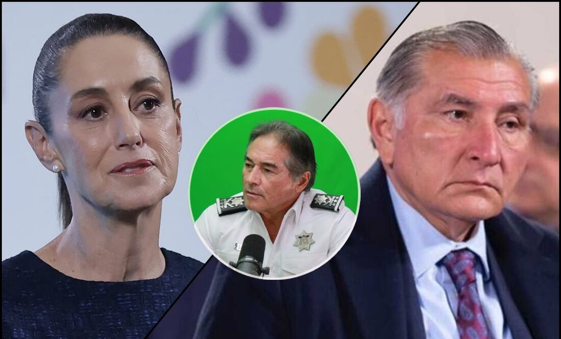 Claudia Sheinbaum, Hernán Bermúdez y Adán Augusto López. Foto: EL UNIVERSAL