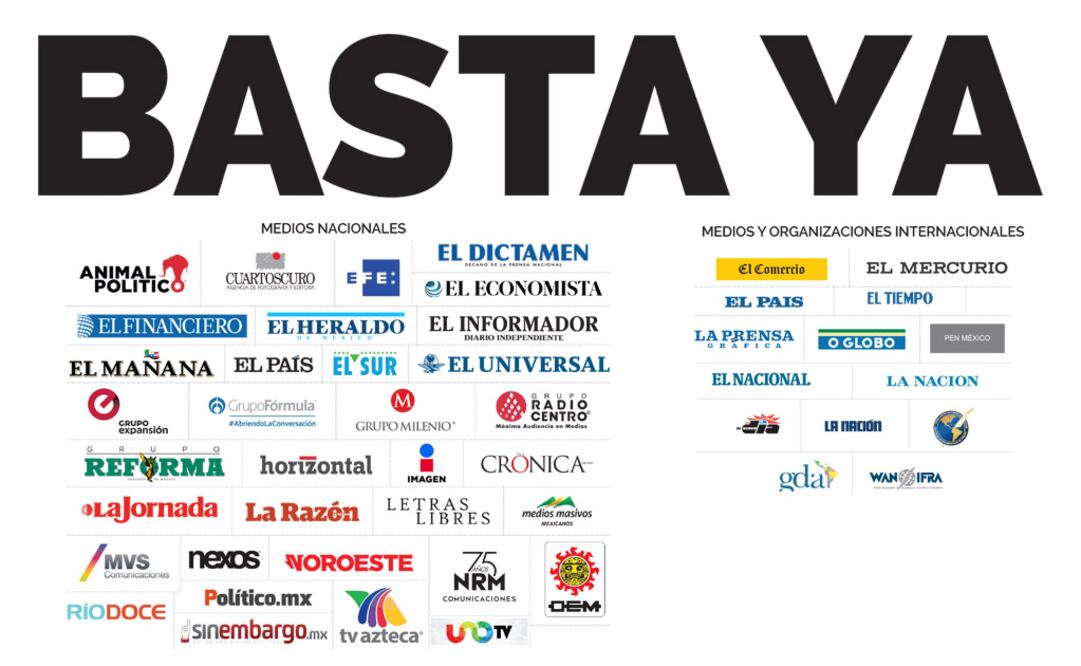 Basta ya de violencia contra periodistas. Desplegado íntegro