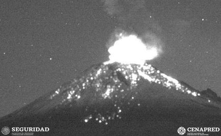Registra Popocatépetl explosión con bajo contenido de ceniza