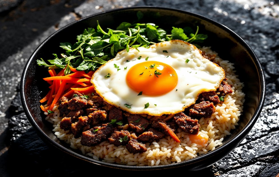 El bibimbap, uno de los platillos más representativos de la cultura coreana. Foto: Freepik