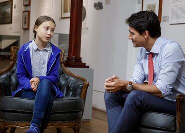 Greta Thunberg se reúne con Trudeau en Canadá