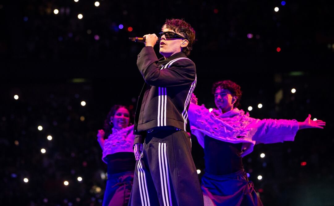 El rapero regiomontano se presentó este fin de semana en el Palacio de los Deportes. Fotos: OCESA