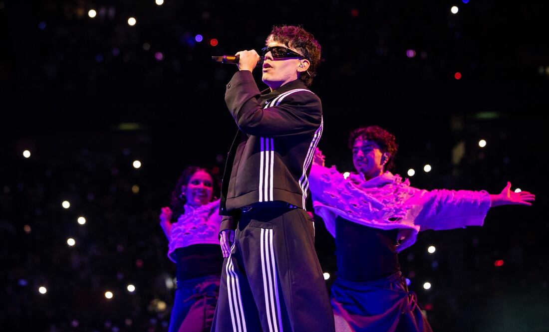 El rapero regiomontano se presentó este fin de semana en el Palacio de los Deportes. Fotos: OCESA