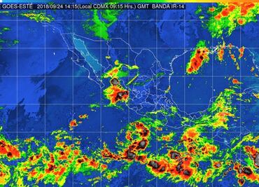 Continúa entrada del frente frío número 2 con tormentas en la mayor parte del país