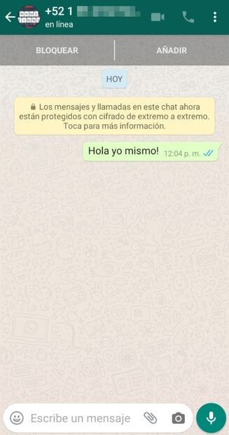 Cómo enviar mensajes de WhatsApp a uno mismo