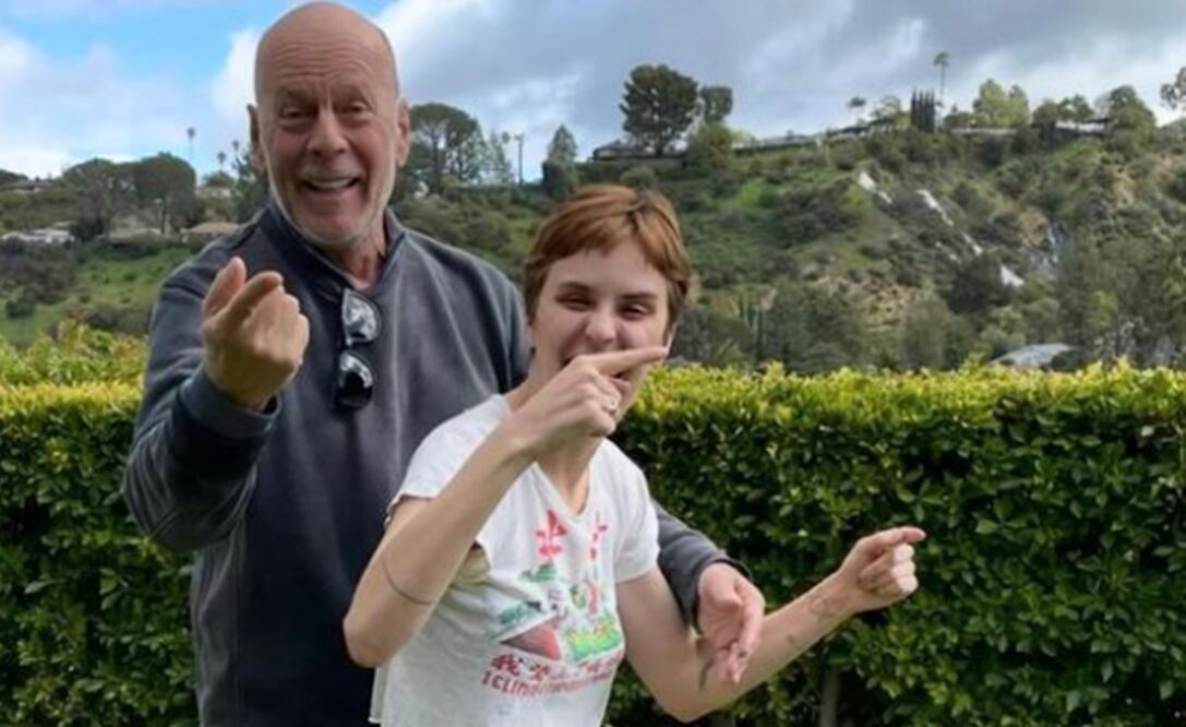 Tallulah y su padre Bruce Willis. Foto: Instagram oficial.