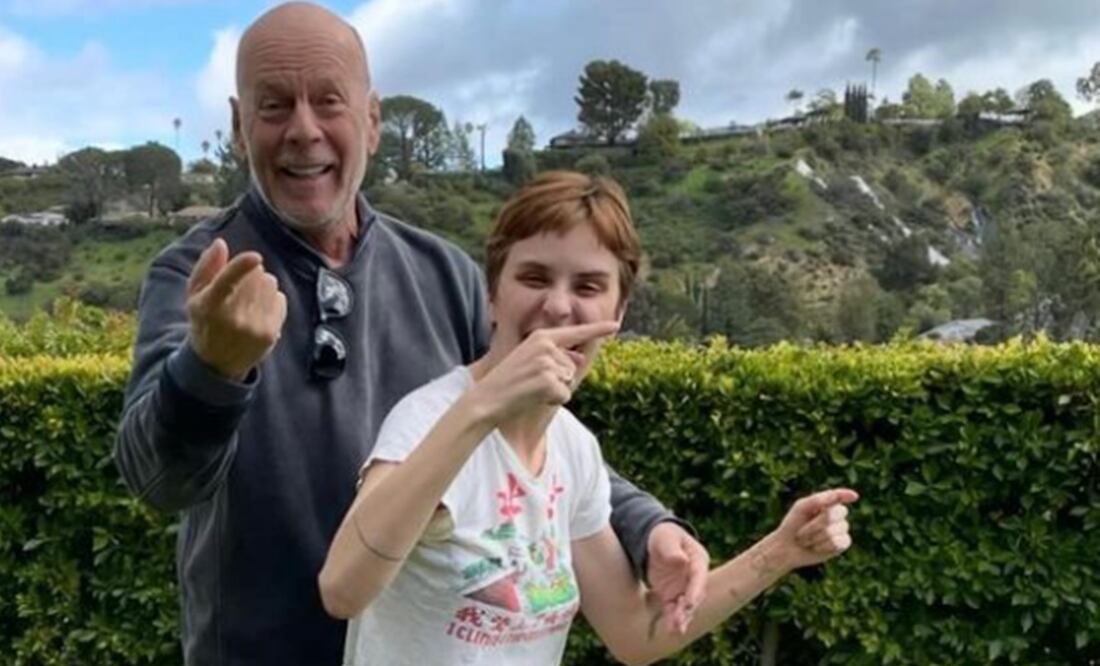 Tallulah y su padre Bruce Willis. Foto: Instagram oficial.