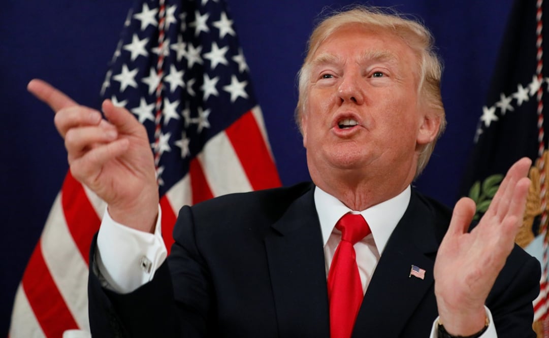 El presidente de Estados Unidos, Donald Trump, desde su club de golf de Bedminster (​Foto: Reuters)
