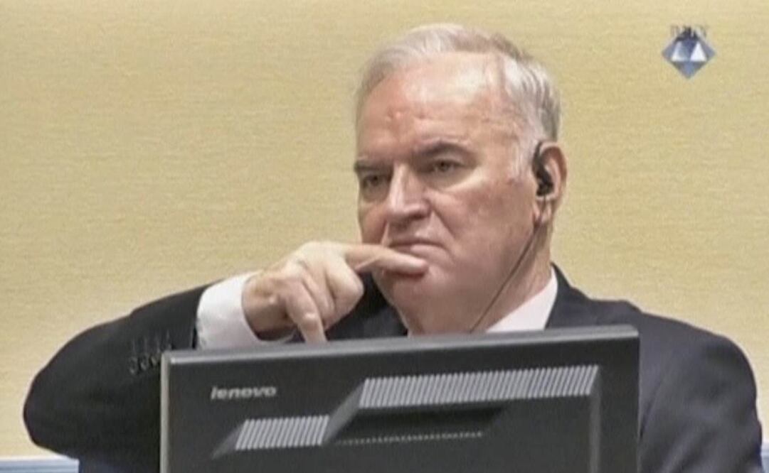 El exgeneral Ratko Mladic, condenado hoy a cadena perpetua por genocidio. Foto: Reuters