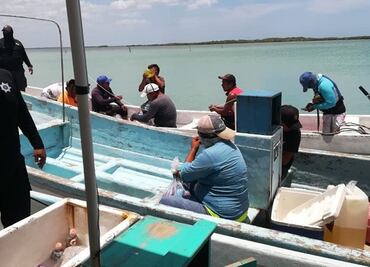 Detienen a 7 pescadores por capturar especies en veda en Yucatán