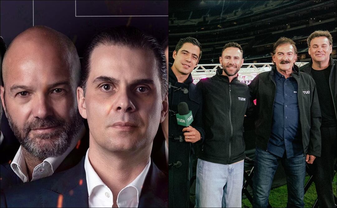 Christian Martinoli y Luis García con TUDN / FOTOS: @martinolimx y @DavidFaitelson_