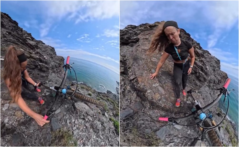 Sopoña logró reincorporarse y regresar a la ruta original. Foto: Instagram @cartagena.bici17